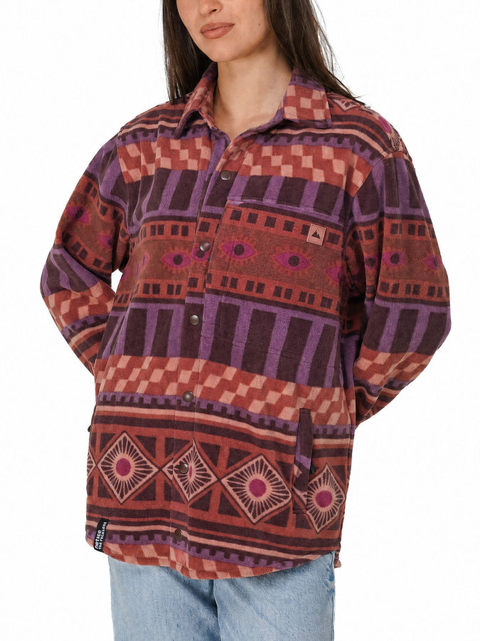 NTR Moonridge Fleece L/S Buttondown Shirt Holiday 2026 | BURGUNDY/BROWN