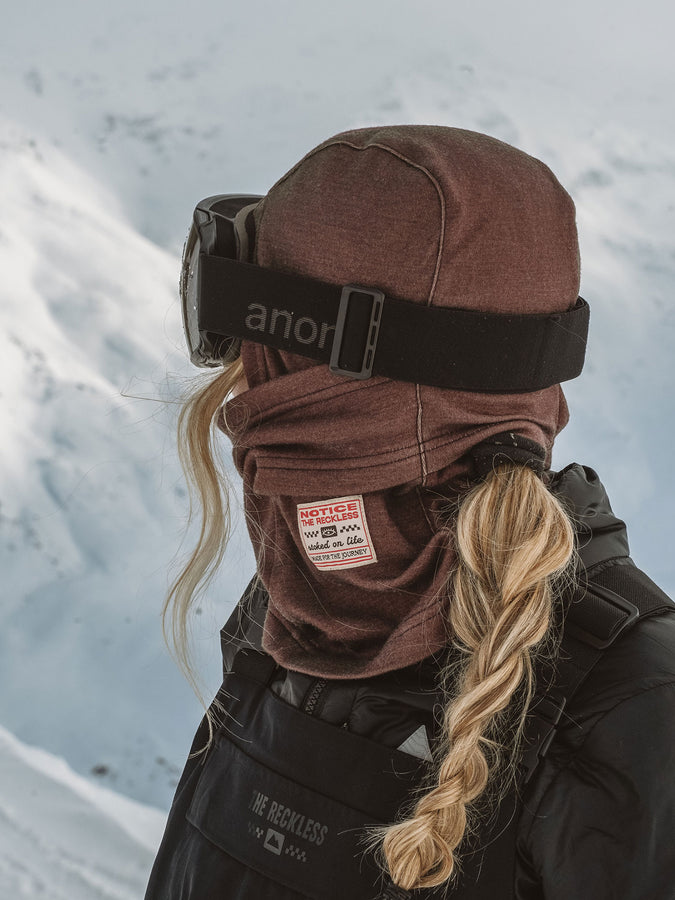Notice The Reckless Mudstone Merino Balaclava | BROWN