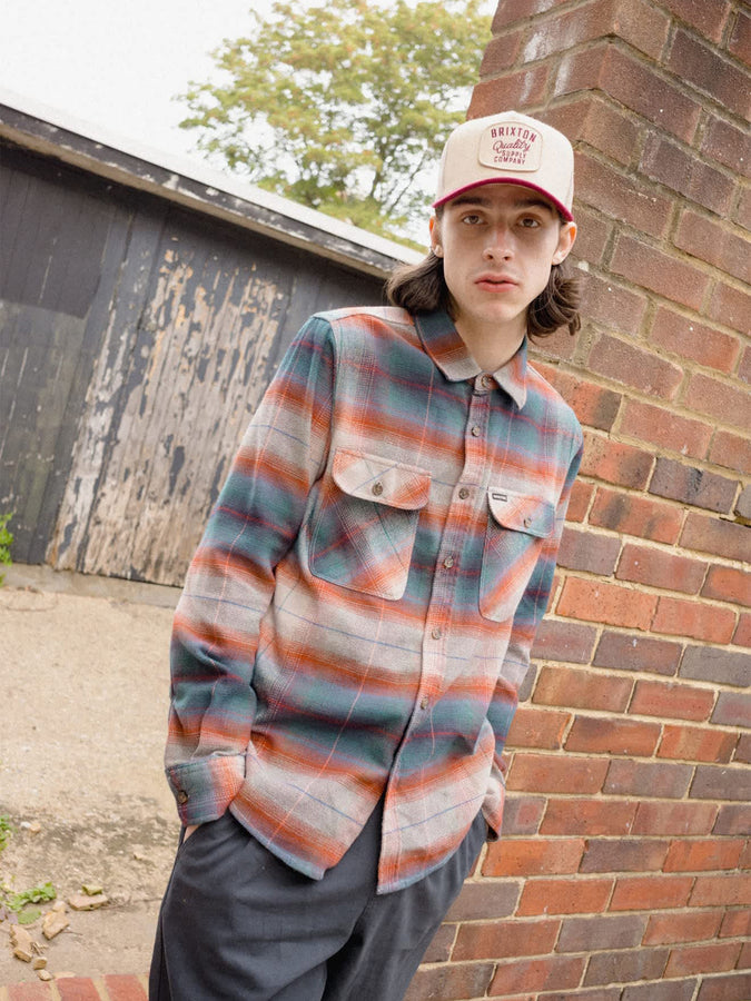 Brixton Bowery Flannel Long Sleeve Buttondown Shirt Fall 2026 | MULTI SHADOW