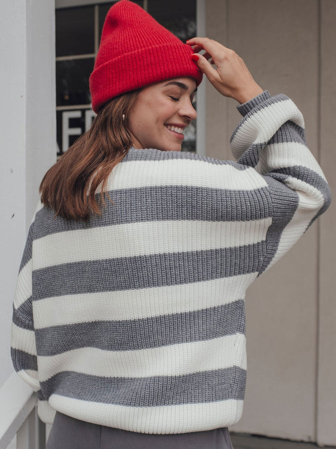 Nana The Brand Melina Sweater Fall 2026 | CREAM/GREY