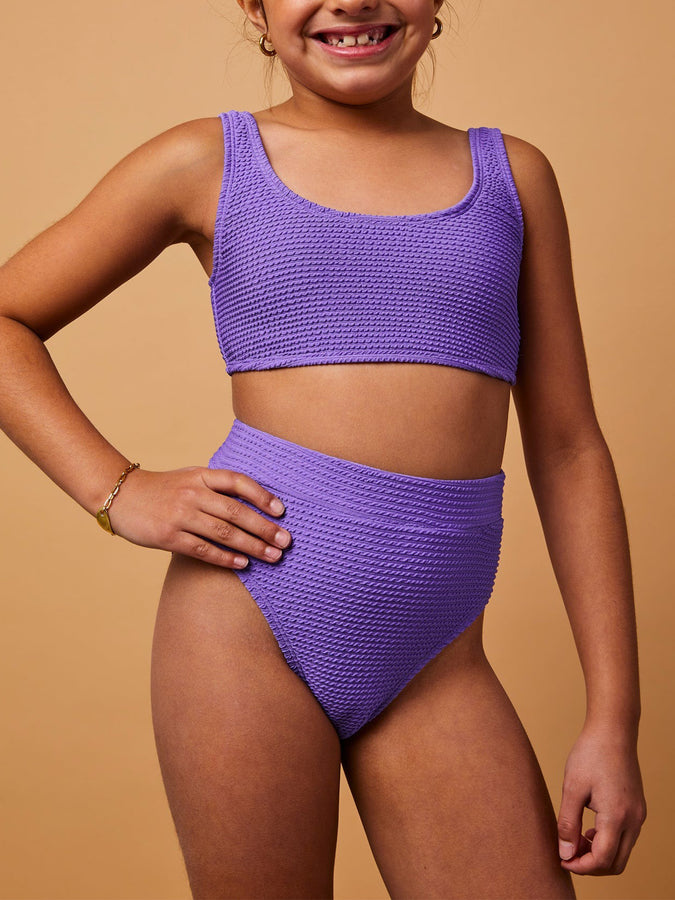Nana The Brand St-Martin Genevieve Bikini Bottom Spring 2024 | LILAC TEXTURED