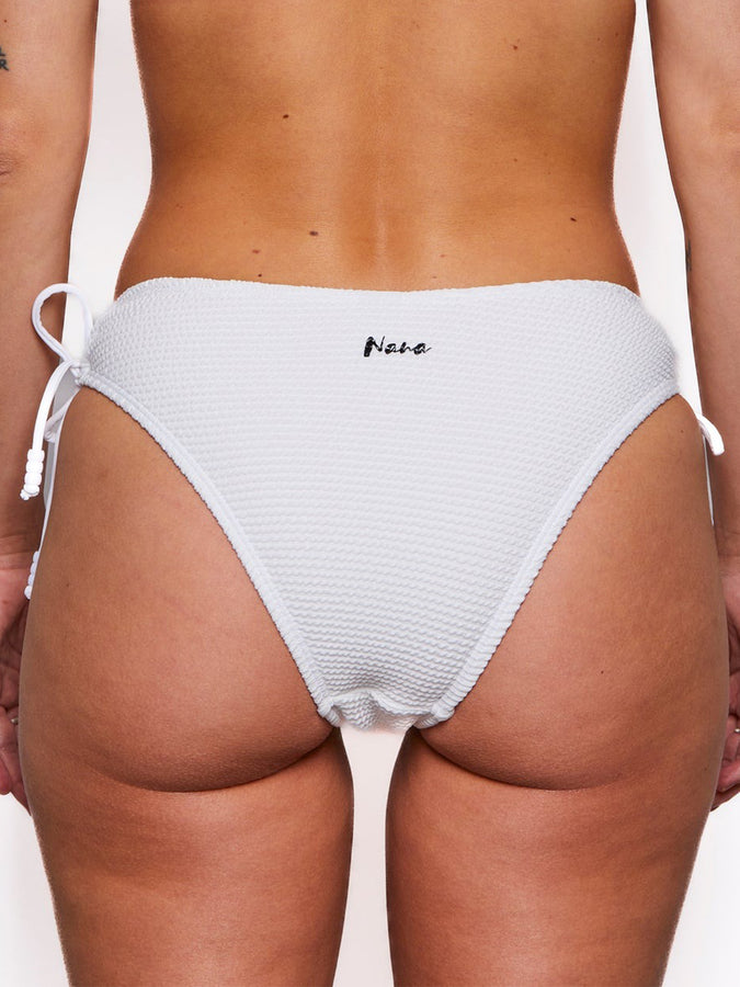 Nana The Brand Saint-Martin Jordane Bikini Bottom Spring 2024 | WHITE TEXTURED