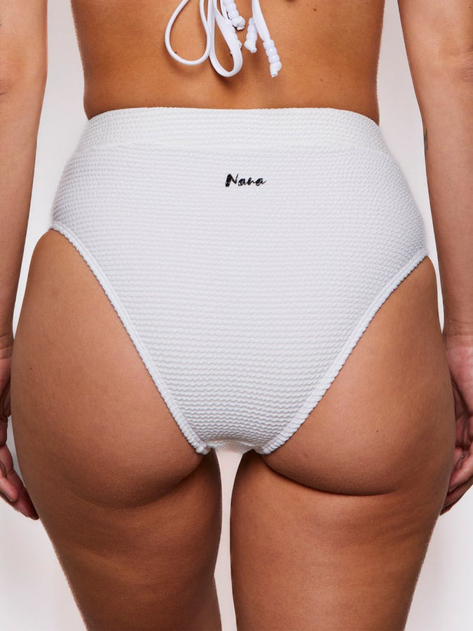 Nana The Brand St-Martin Genevieve Bikini Bottom Spring 2024 | WHITE TEXTURED