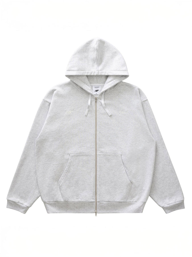 Grand x New Balance Heavyweight Zip Hoodie Holiday 2025 | HEATHER GREY