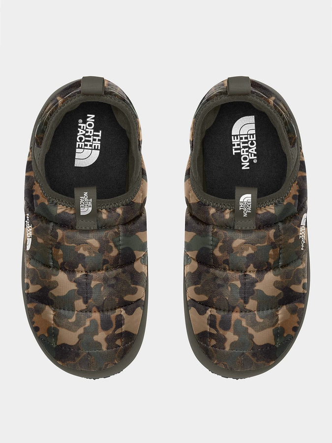 The North Face Thermoball Traction Mule II Shoes Spring 2024 | BRN CAMO/NW TPE GRN (OI0)
