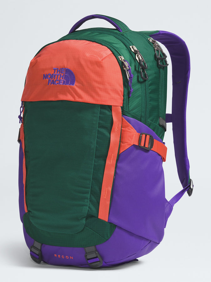 The North Face Recon Backpack | TNF GRN/TNF PUR/ORG (XO5)