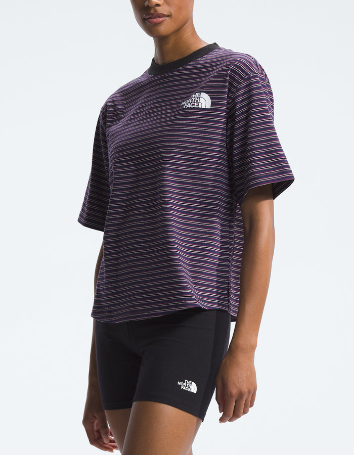 The North Face TNF Easy T-Shirt Spring 2024 | BLK CURRANT PUR STR (SIL)