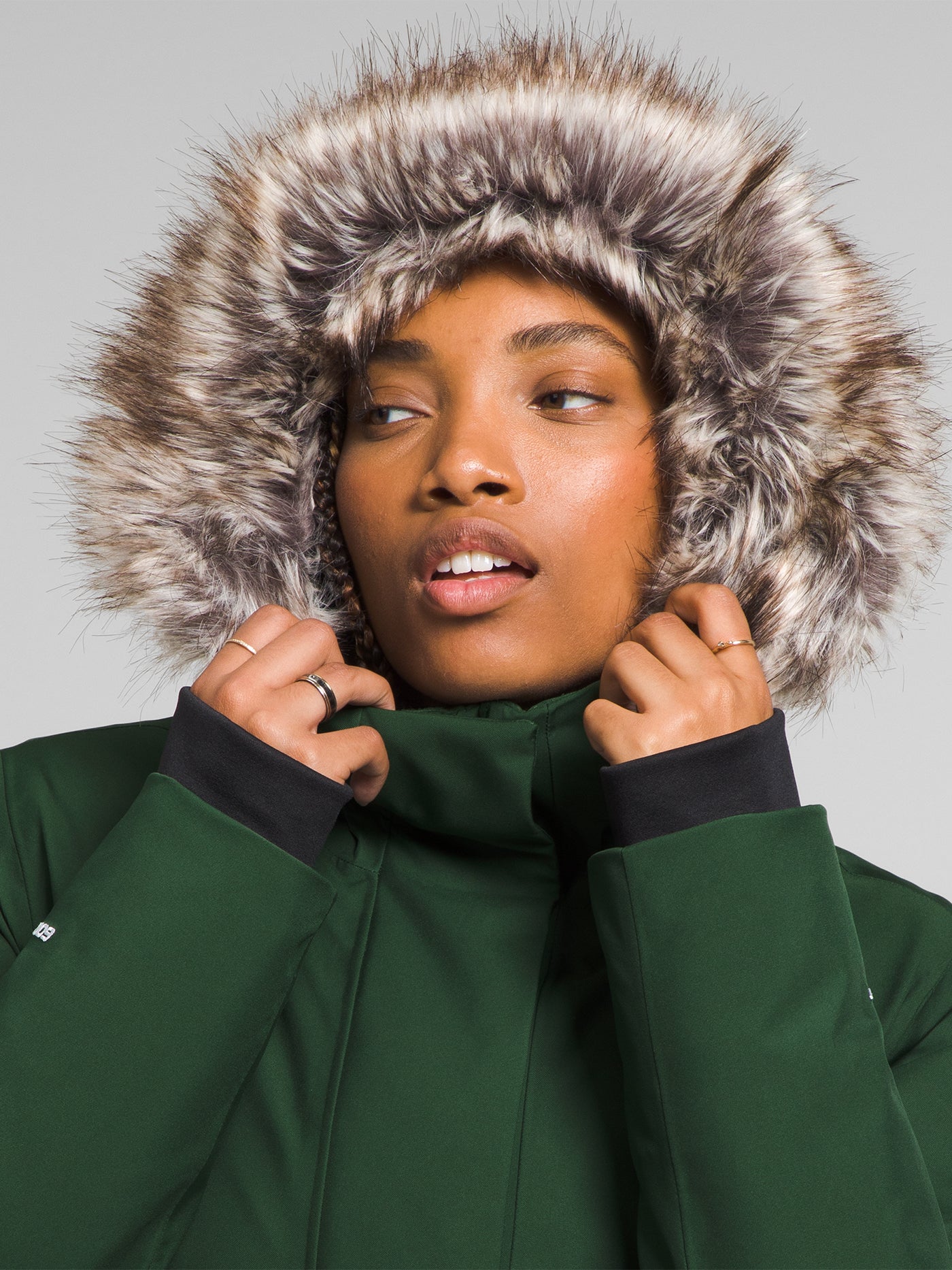 The north face clearance green parka