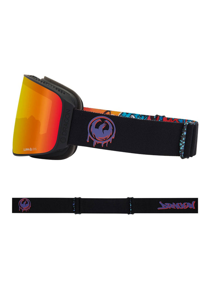 Dragon Nfx Mag Otg Rattled/LL Red Ion + Spare Lens Goggle | RATTLED/LL RED ION