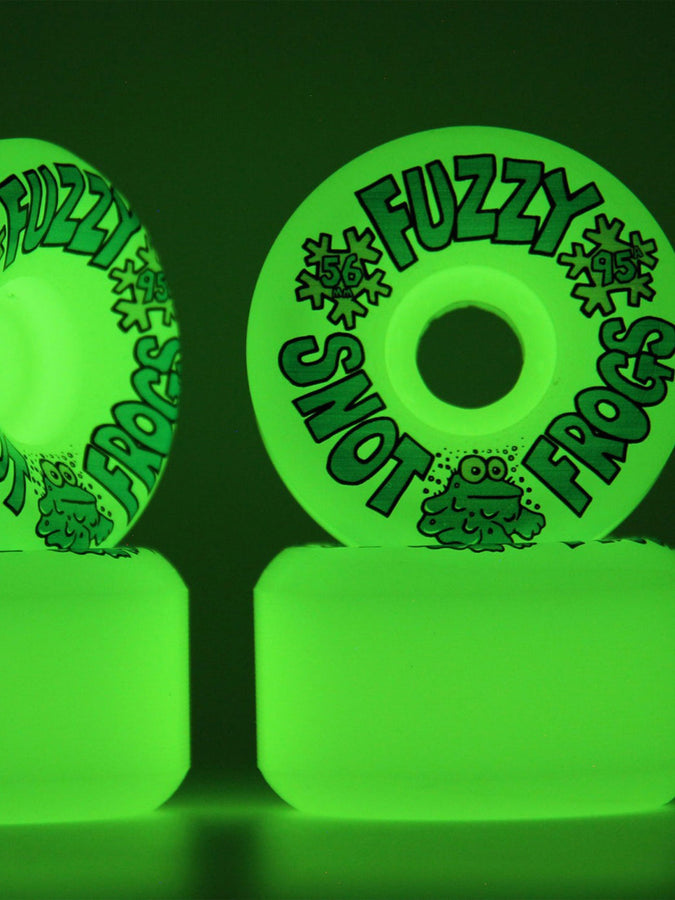 Snot Fuzzy Frogs 56mm Skateboard Wheels | GLOW IN THE DARK