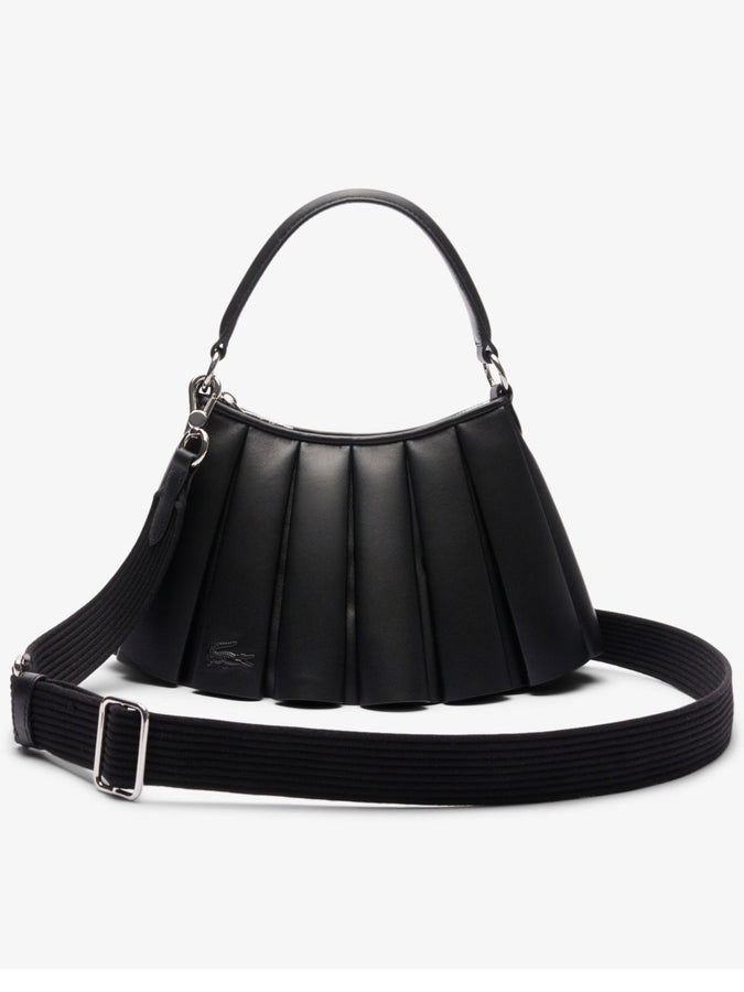 Lacoste Small Lenglen Leather Handbag | BLACK (000)