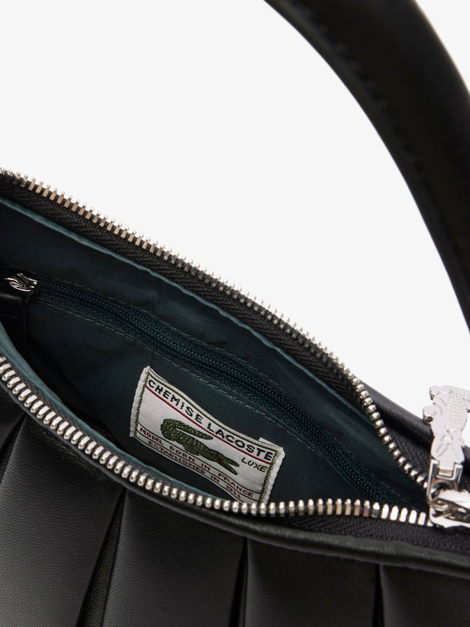 Lacoste Small Lenglen Leather Handbag | BLACK (000)