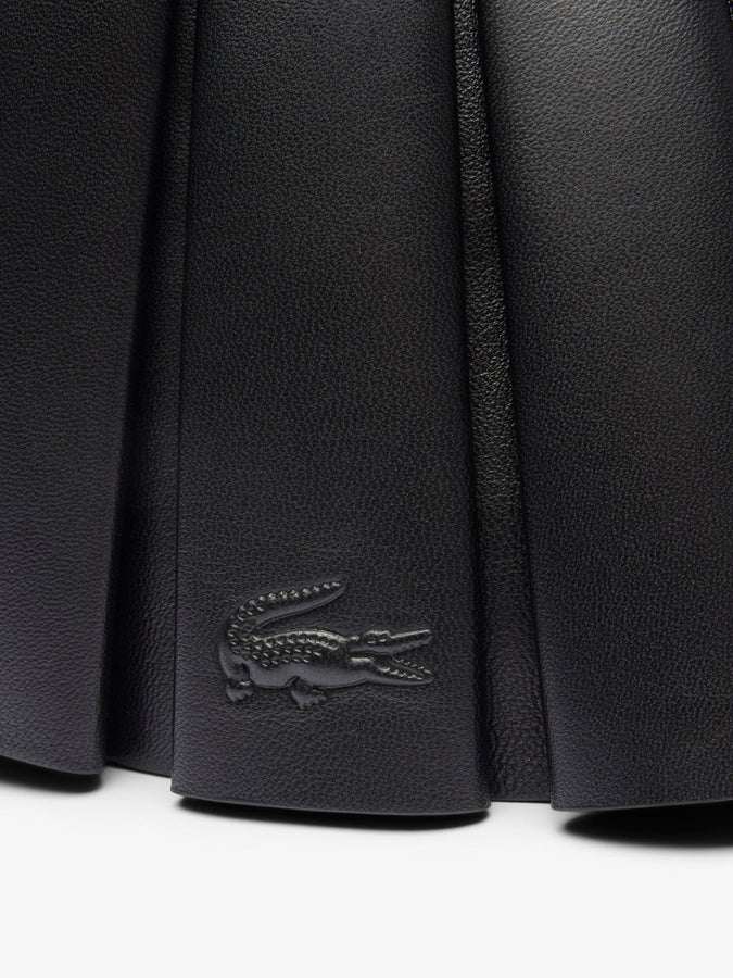 Lacoste Small Lenglen Leather Handbag | BLACK (000)