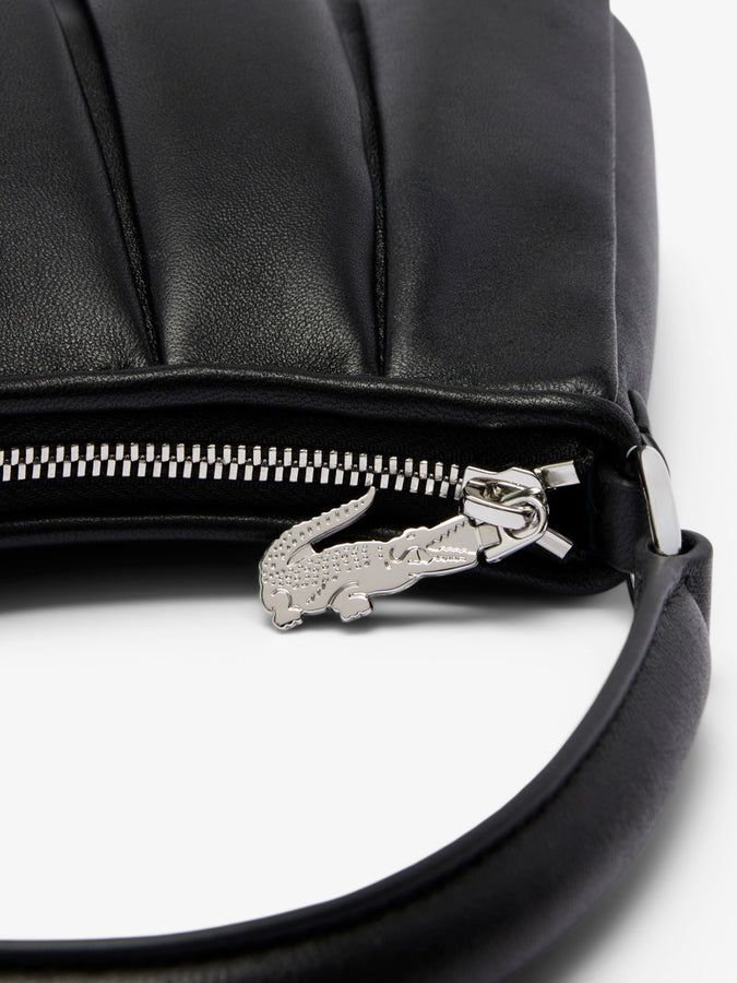 Lacoste Small Lenglen Leather Handbag | BLACK (000)