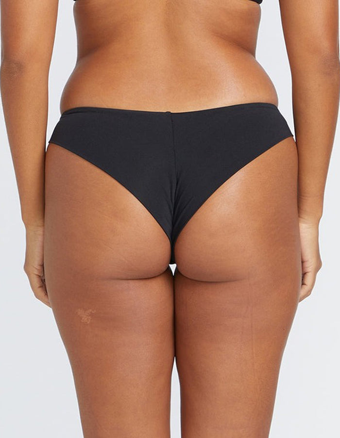 Volcom Simply Seamless Cheekini Bikini Bottom Spring 2024 | BLACK (BLK)