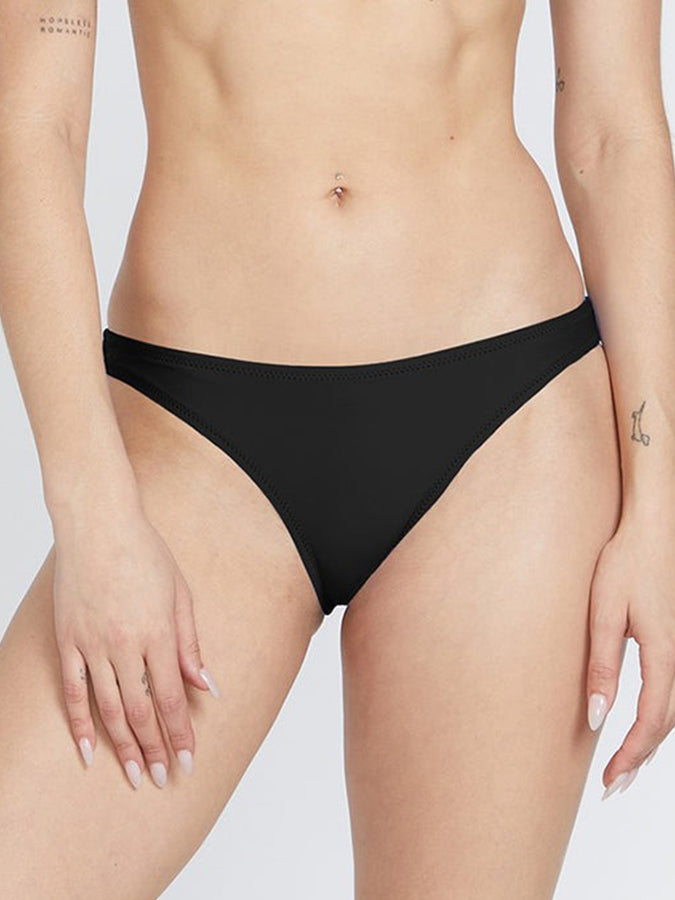 Volcom Simply Solid Women Full Bikini Bottom Spring 2024 | BLACK (BLK)