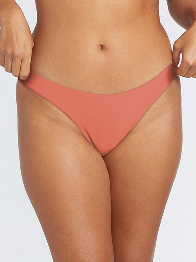 Volcom Simply Seamless Women Full Bikini Bottom Spring 2024 | ROSEWOOD (ROS)