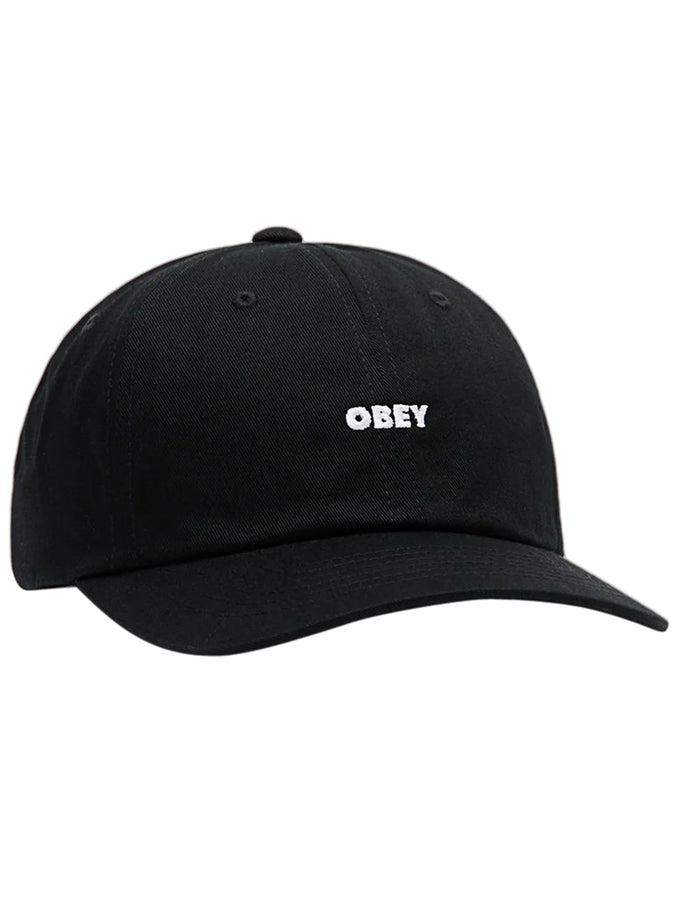 Obey Bold Curve 6 Panel Strapback Hat | BLACK (BLK)