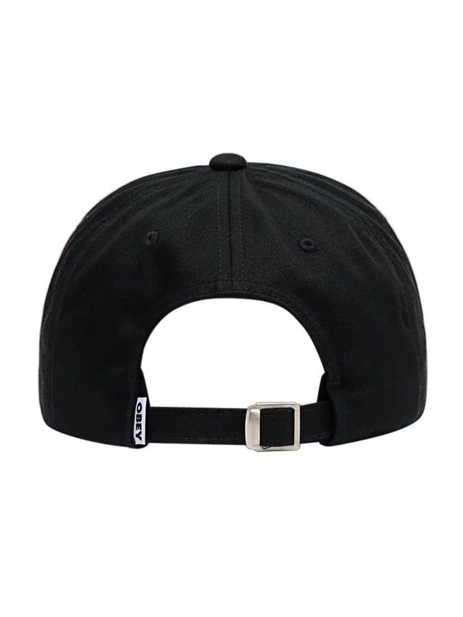 Obey Bold Curve 6 Panel Strapback Hat | BLACK (BLK)