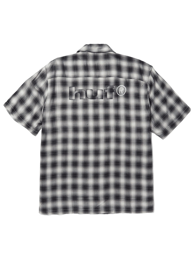HUF Ombre Work Short Sleeve Buttondown Shirt Spring 2024 | BLACK
