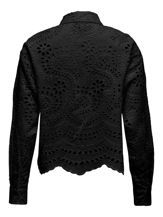 Only Bobby Lalisa Long Sleeve Buttondown Shirt Spring 2024 | BLACK
