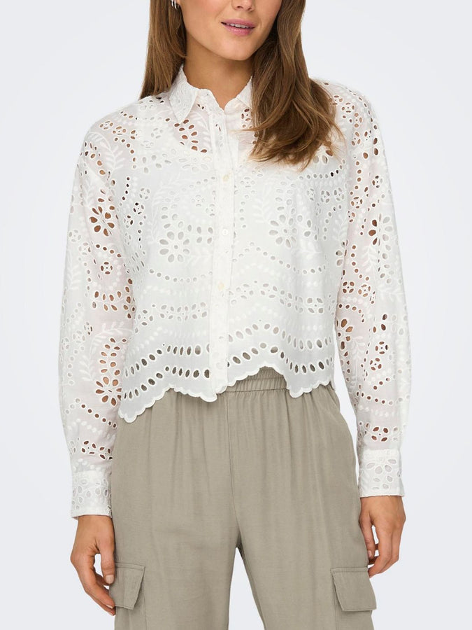 Only Bobby Lalisa Long Sleeve Buttondown Shirt Spring 2024 | BRIGHT WHITE