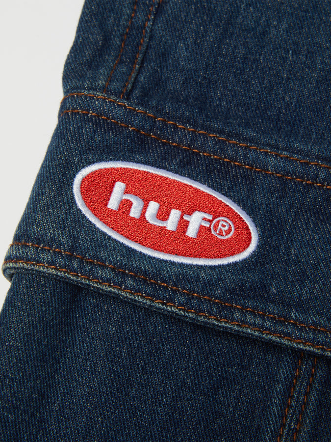 Huf Oval Denim Cargo Shorts Fall 2026 | INDIGO