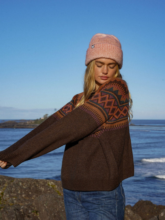 NTR Oakridge Ragland Short Sweater Holiday 2026 | BROWN