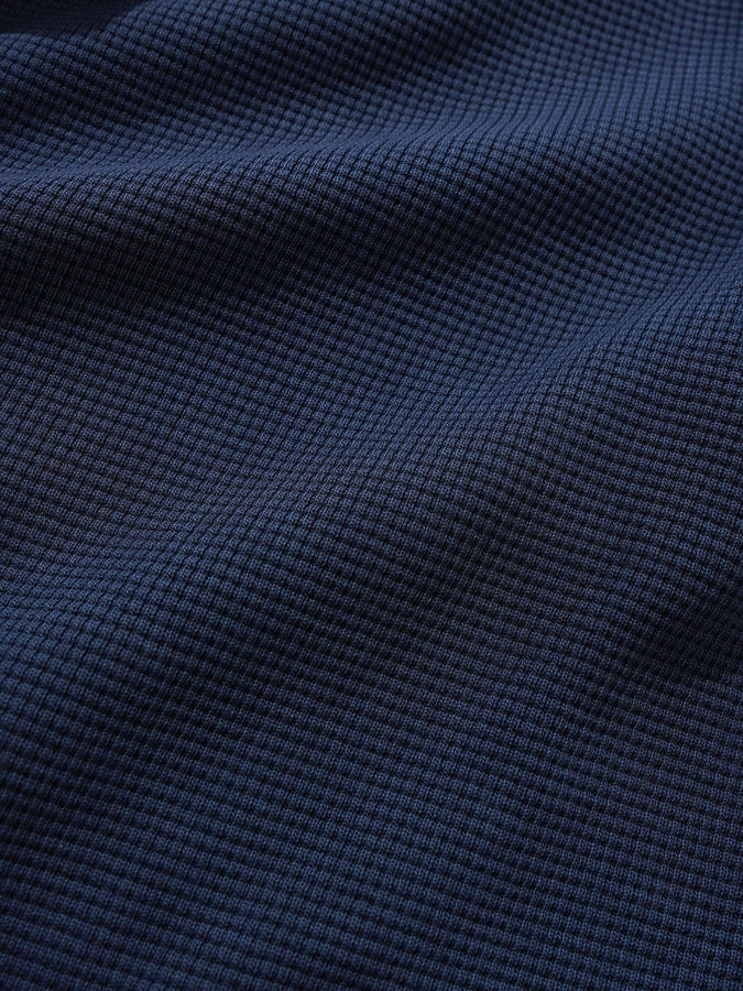 Butter Goods Waffle Zip Hoodie Spring 2026 | NAVY OVERDYE