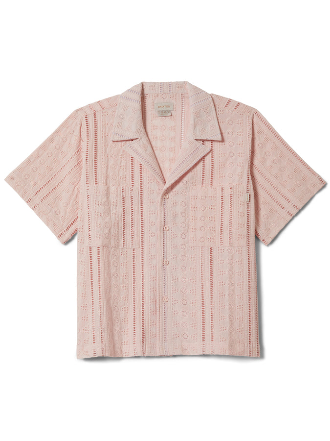 Brixton Paradise Lounge Short Sleeve Buttondown Shirt Spring 2026 | CHALK PINK