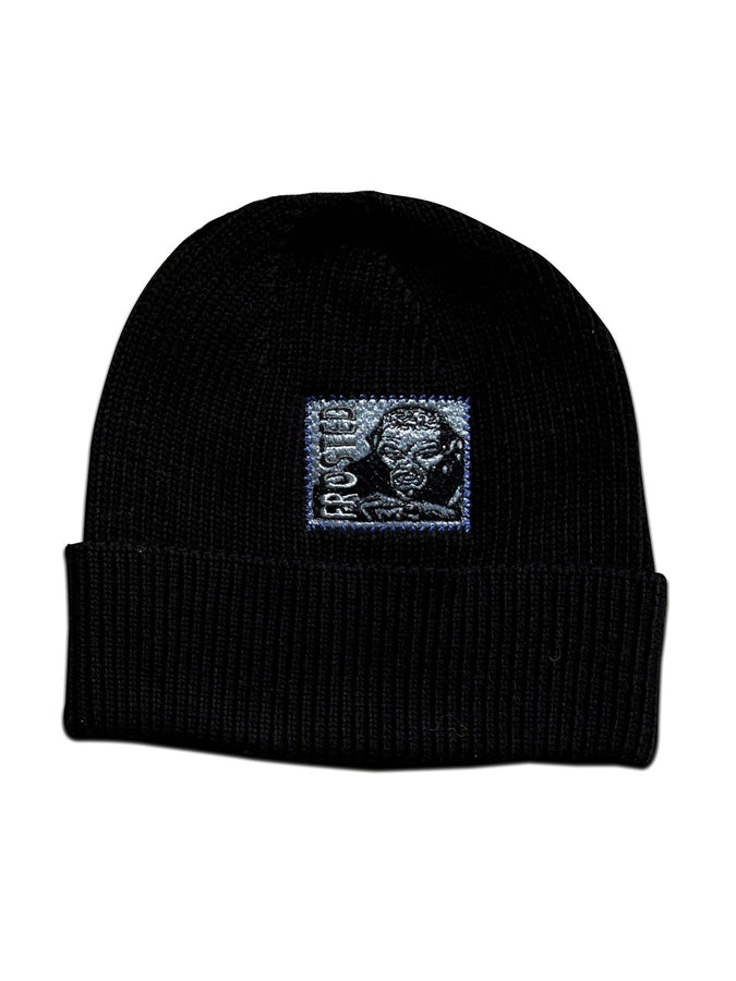 Frosted Skateboards Patched Embroidered Beanie | BLACK