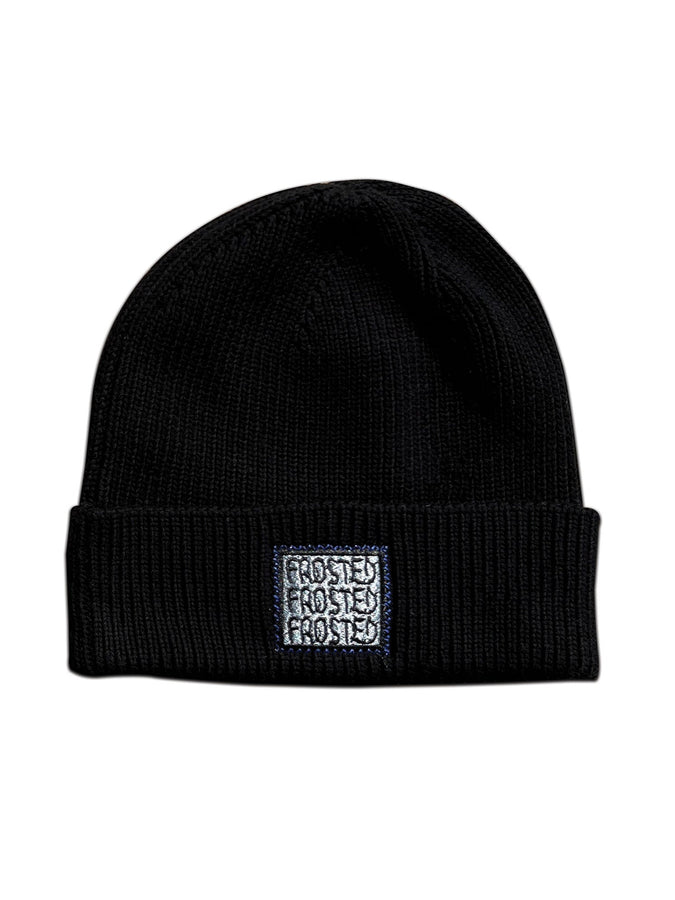 Frosted Skateboards Patched Embroidered Beanie | BLACK