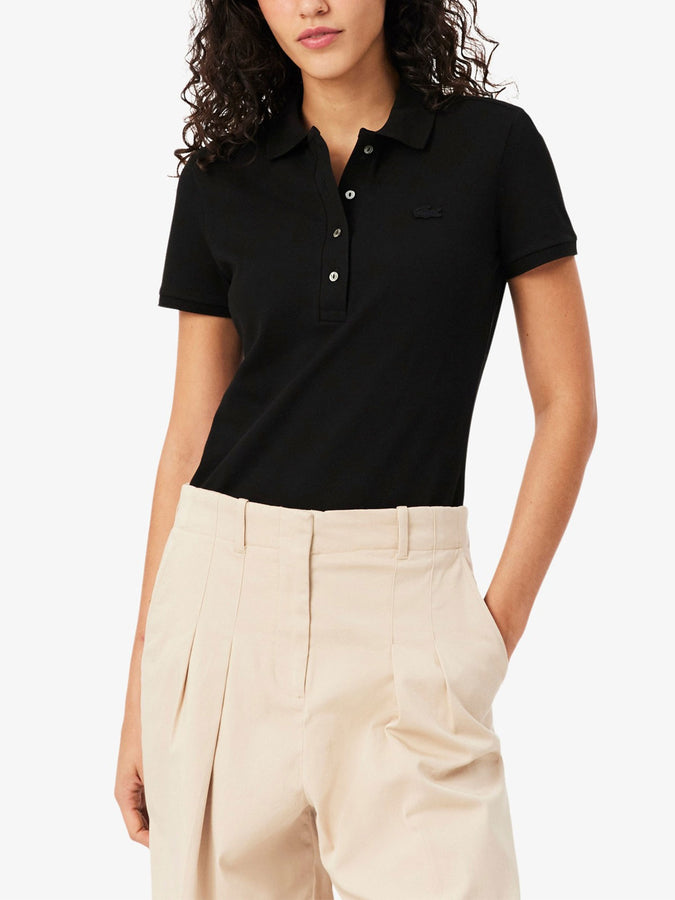 Lacoste L.12.D Slim Fit Stretch Mini Pique Polo Fall 2026 | BLACK (031)