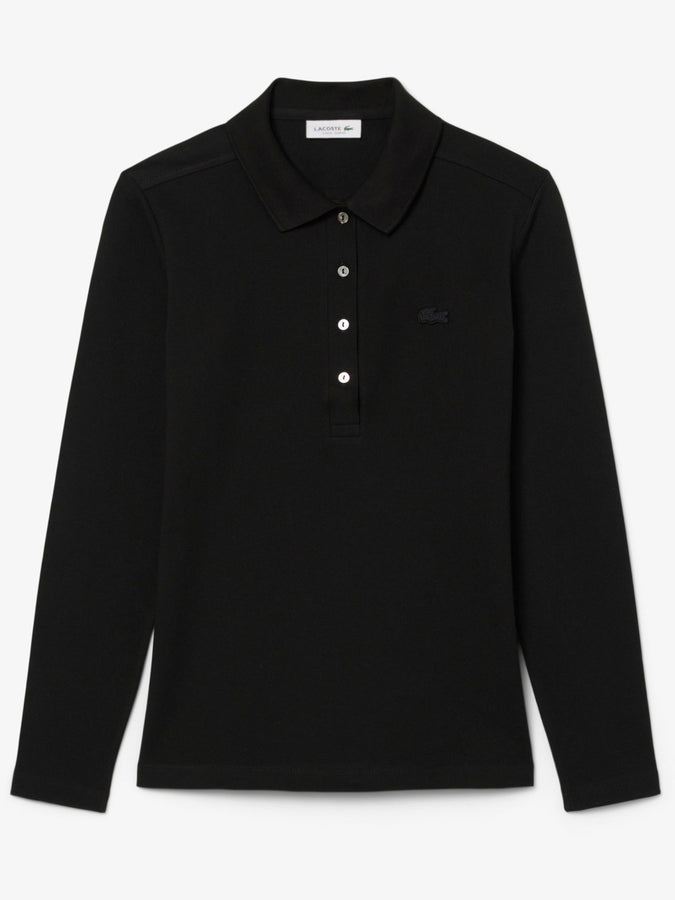 Lacoste L.12.D Slim Fit Stretch Mini Pique L/S Polo Fall 2026 | BLACK (031)