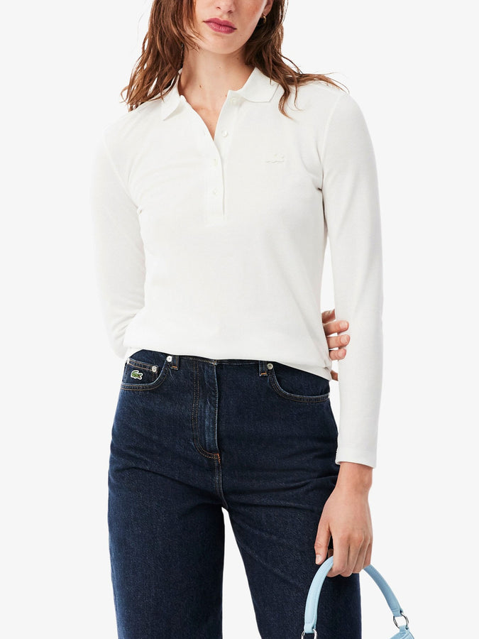 Lacoste L.12.D Slim Fit Stretch Mini Pique L/S Polo Fall 2026 | WHITE (70V)
