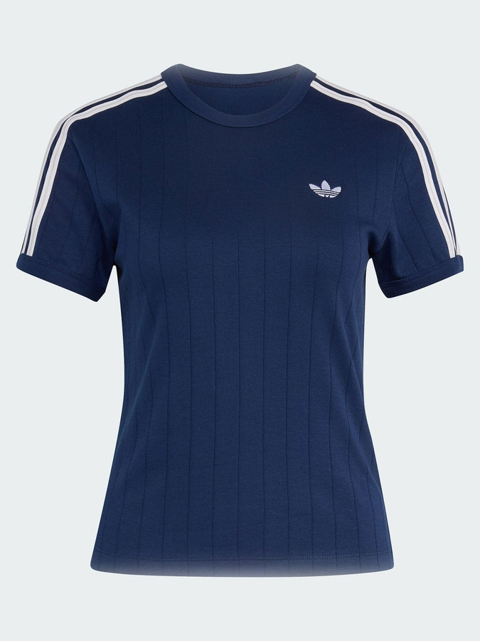 Adidas Pinstripe Indigo T-Shirt Fall 2026 | INDIGO