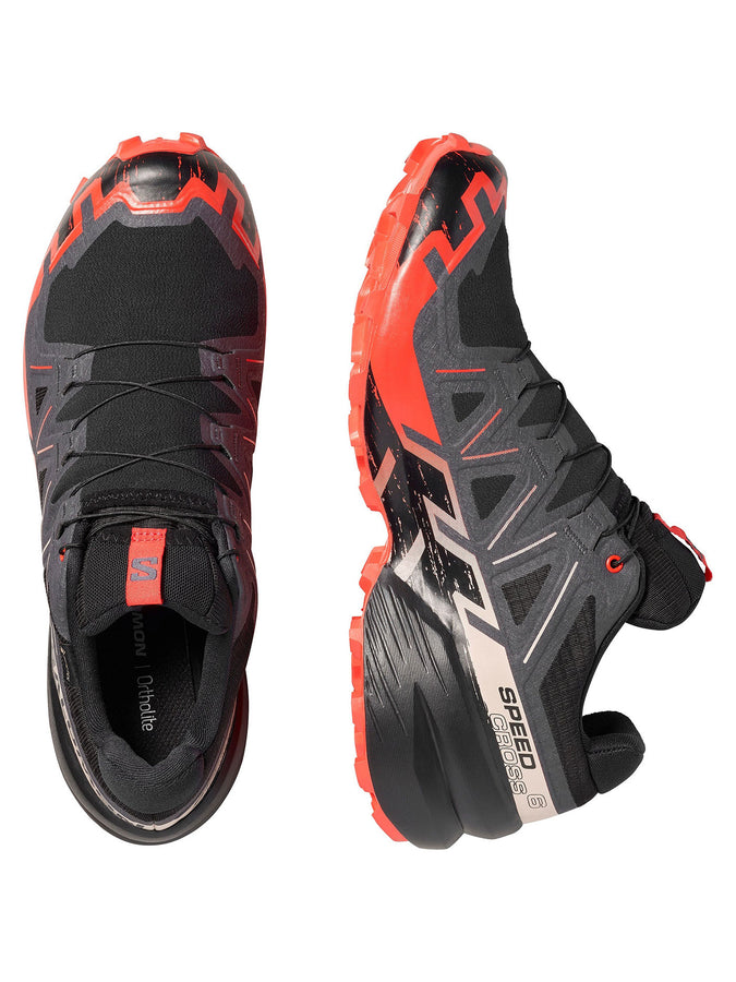 Salomon Speedcross 6 GTX Black/Fiery Red/Almond Milk Shoes | BLACK/FIERY RED/ALMOND MILK