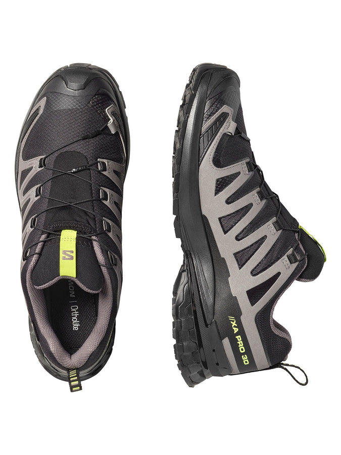 Salomon XA Pro 3D V9 GTX Black/Dark Gull Gray/Acid Lime Shoes | BLACK/DARK GULL GREY/ACID LIME