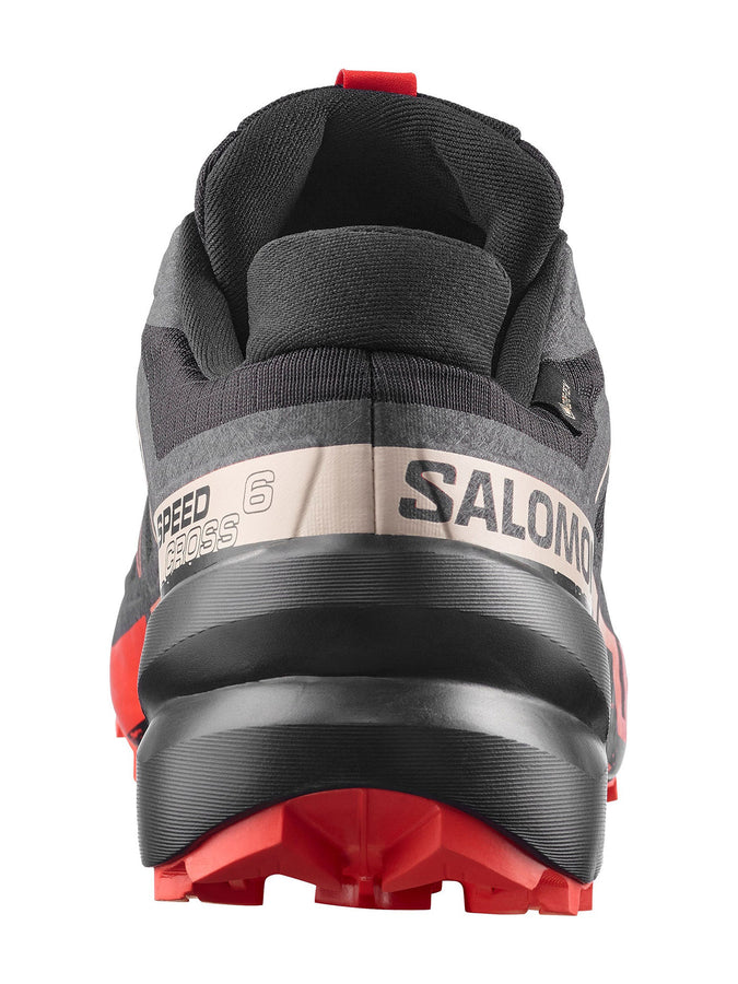 Salomon Speedcross 6 GTX Black/Fiery Red/Almond Milk Shoes | BLACK/FIERY RED/ALMOND MILK