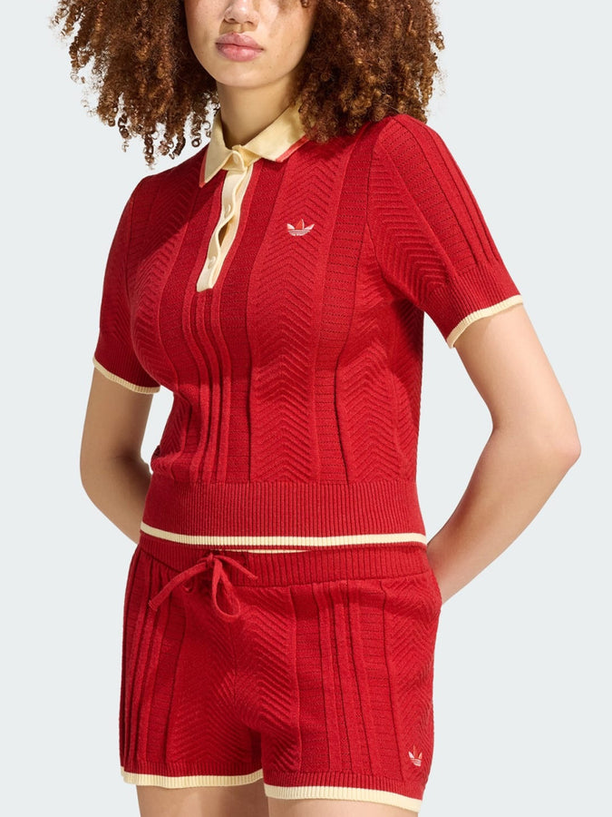 Adidas Firebird Red Short Sleeve Polo Fall 2026 | RED