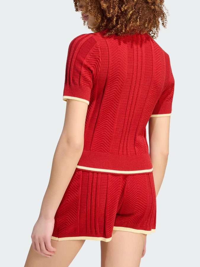 Adidas Firebird Red Short Sleeve Polo Fall 2026 | RED