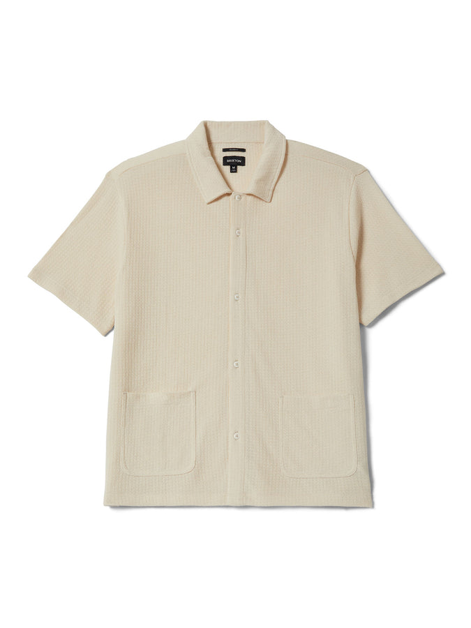 Brixton Poolside Knit Short Sleeve Buttondown Shirt Spring 2026 | OFF WHITE