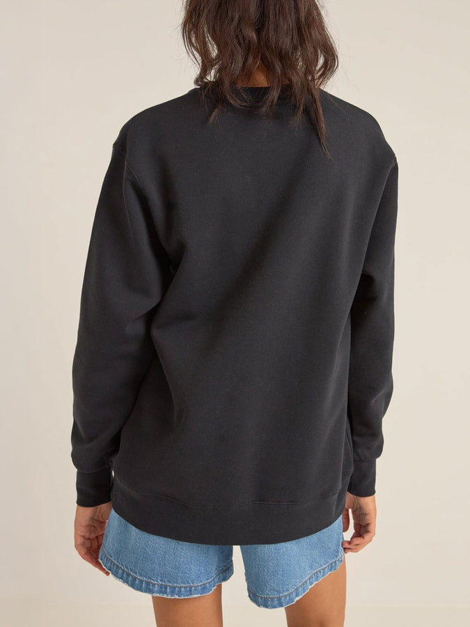 Rhythm Flagship Boyfriend Crewneck Sweatshirt Fall 2026 | BLACK