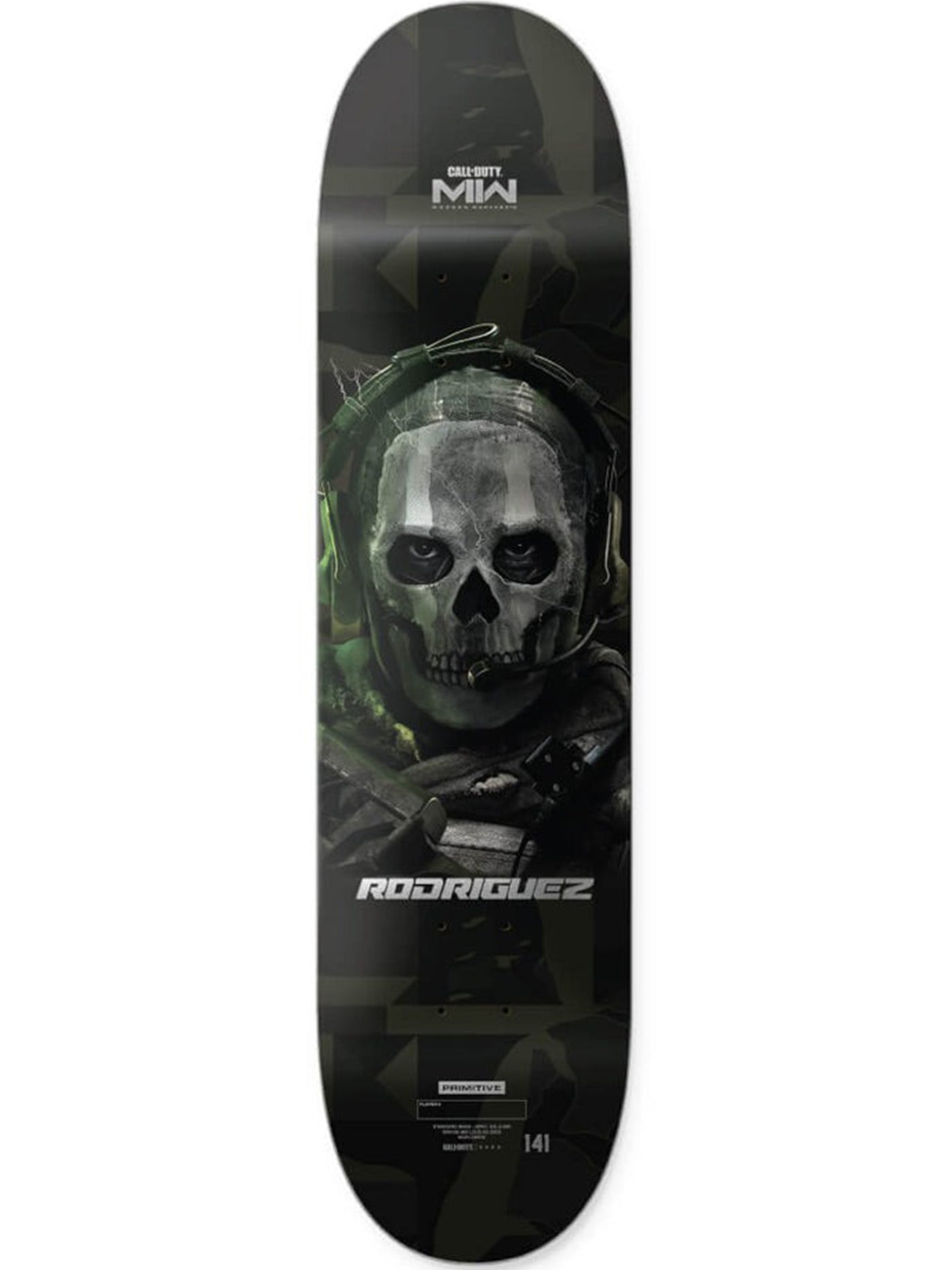Primitive x Call Of Duty Rodriguez Ghost Skateboard Deck