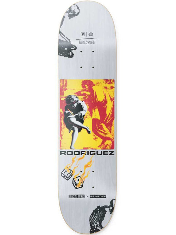 Primitive x Guns N Roses Rodriguez Estranged Skateboard Deck | SILVER