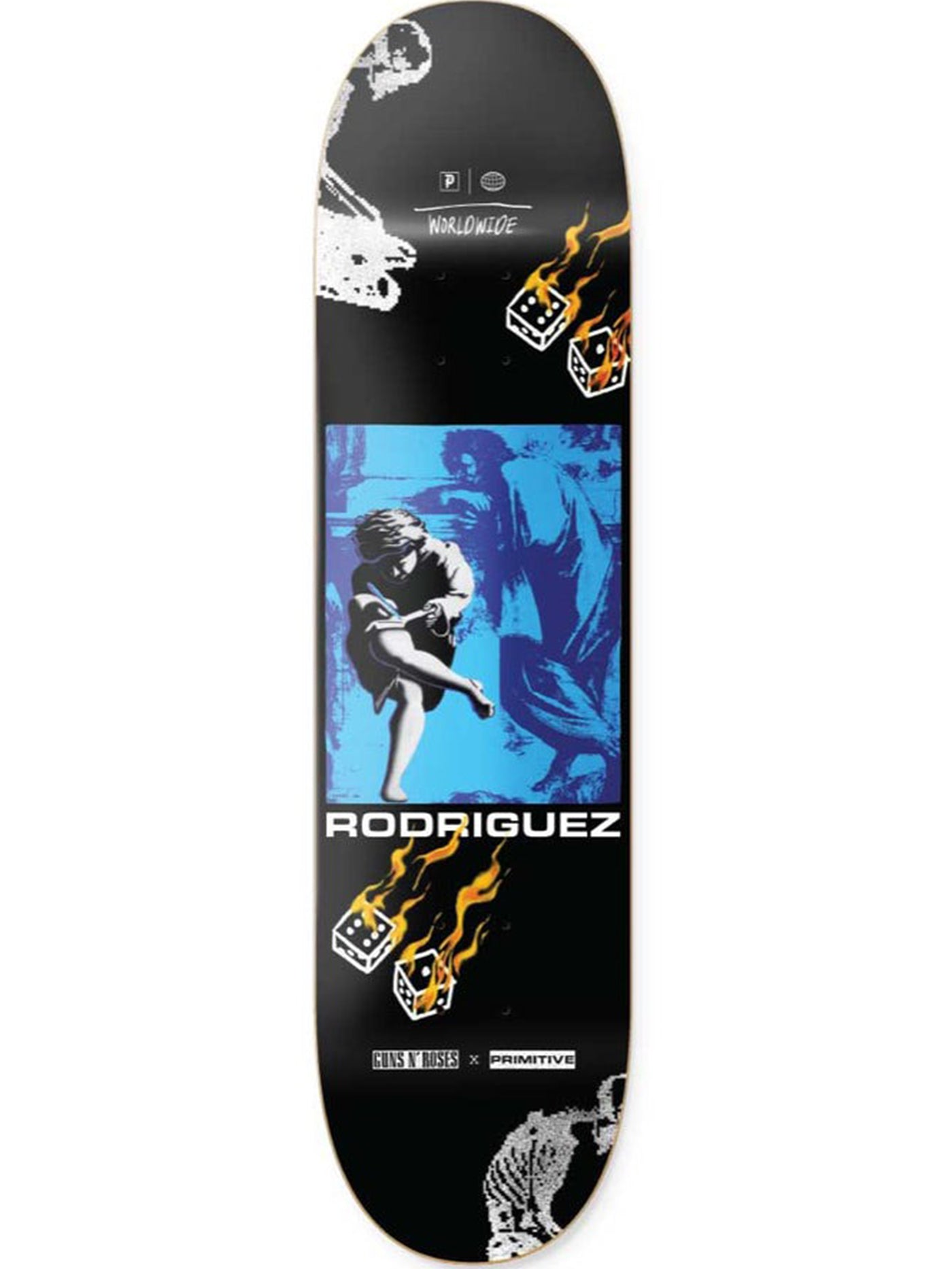 Primitive x Guns N Rose Rodriguez Estranged Skateboard Deck