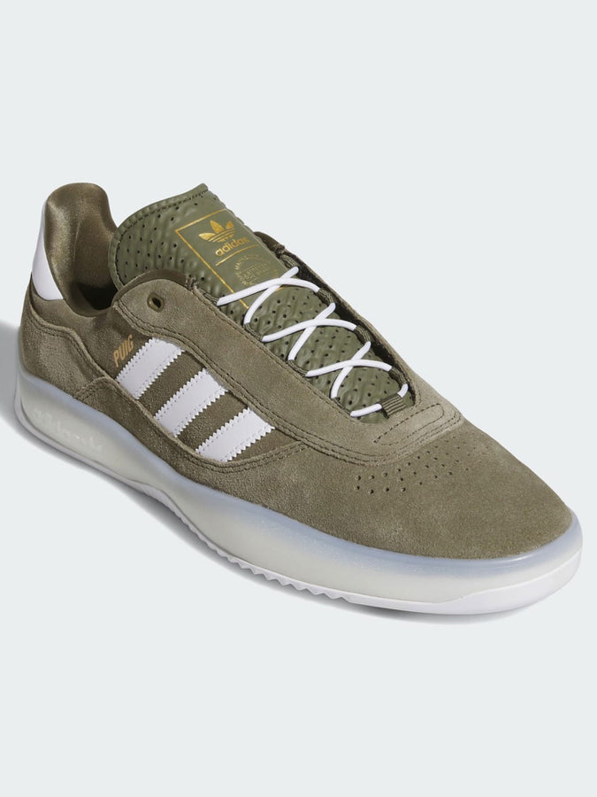 Adidas Puig Olive Strata/White/Gold Met Shoes Fall 2025 | OLIVE STRATA/WHITE/GOLD MET