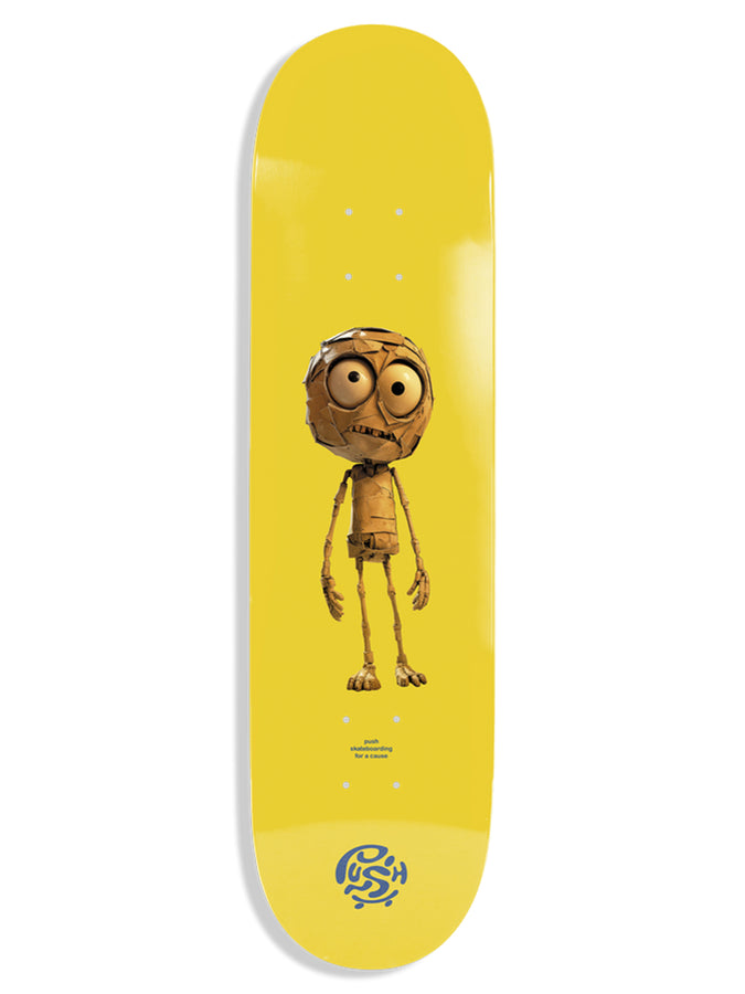 Push FP Plywood Guy 7.25'' Skateboard Incomplete | YELLOW
