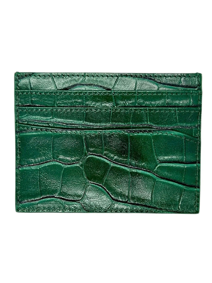 Loosey Card Holder Wallet | GREEN CROC
