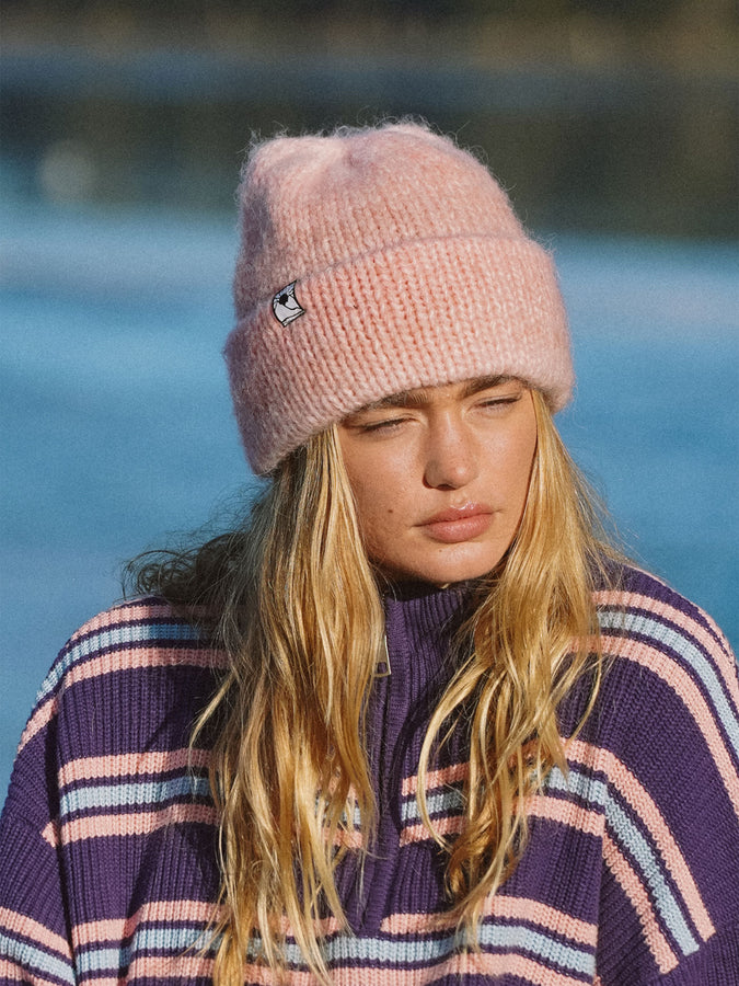 Notice The Reckless Pink Haze Mohair Beanie | PINK